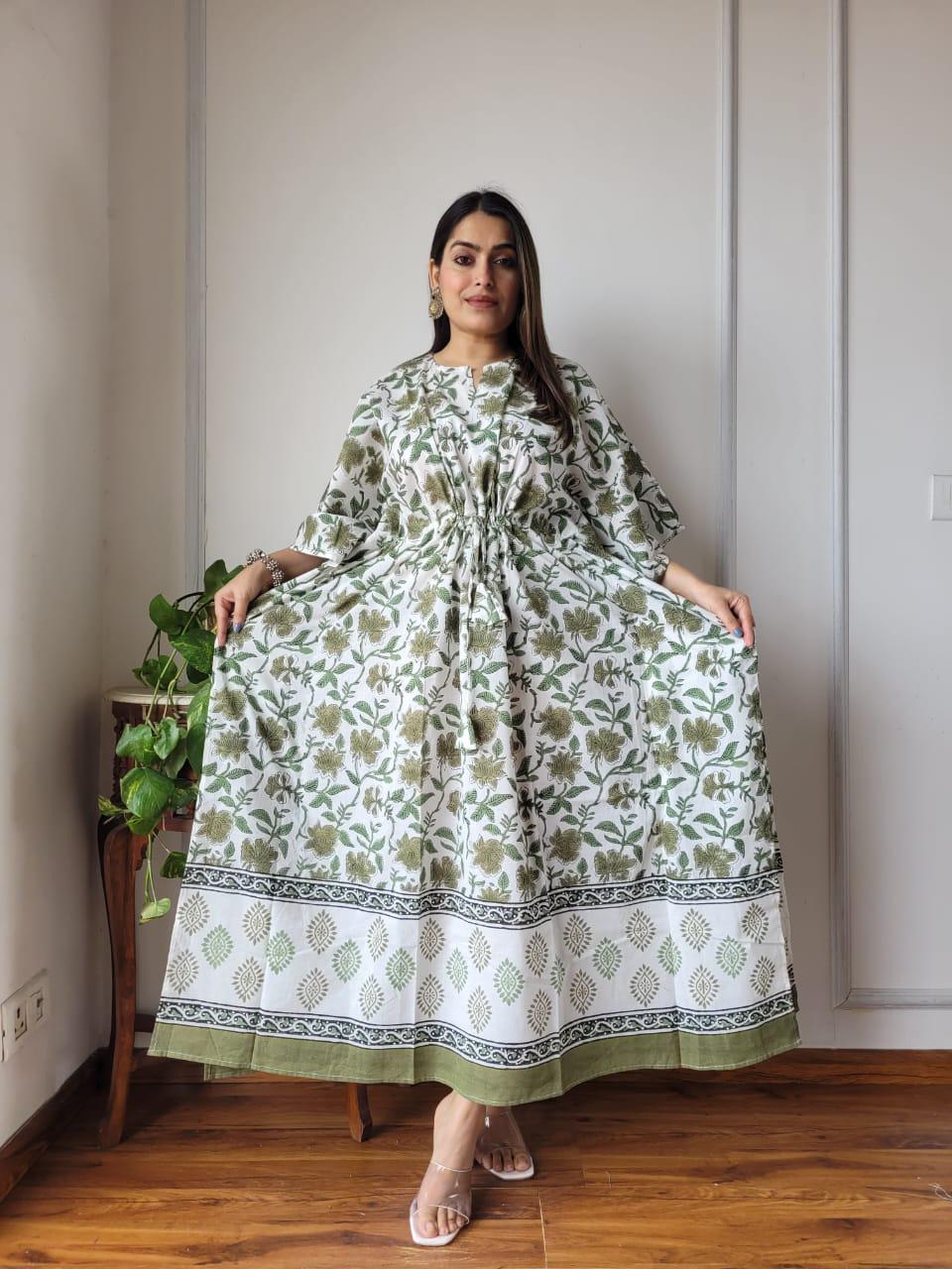 Exclusive New  Added Hand Block printed KAFTAN 🔸️Authentic PRINT, with natural colours87