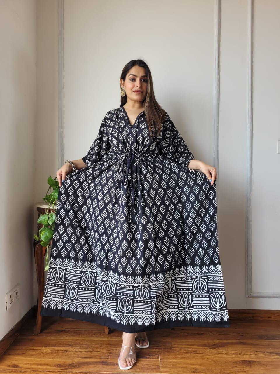 Exclusive New  Added Hand Block printed KAFTAN 🔸️Authentic PRINT, with natural colours74