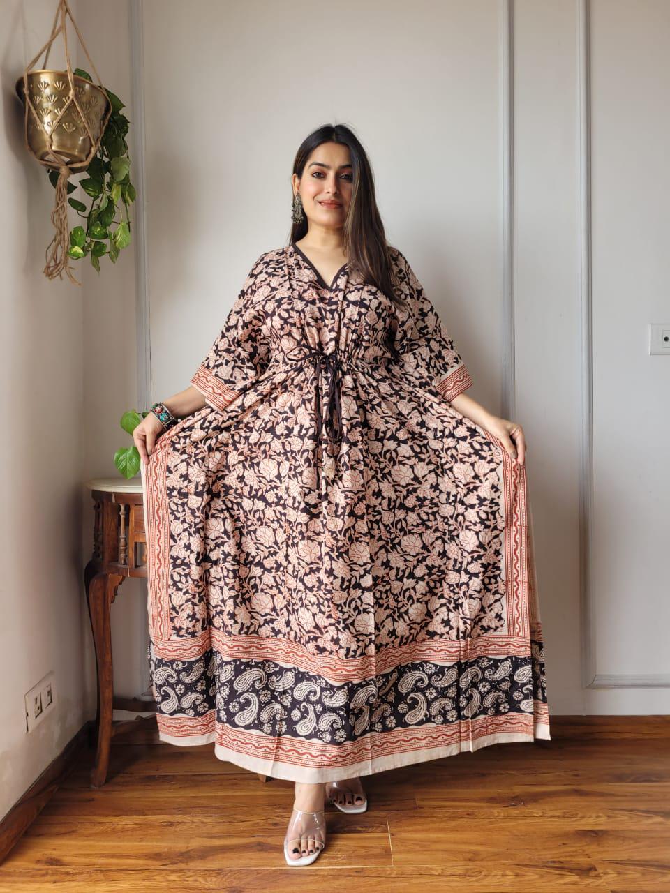 Exclusive New Added Hand Block printed KAFTAN 🔸️Authentic PRINT, with natural colours63