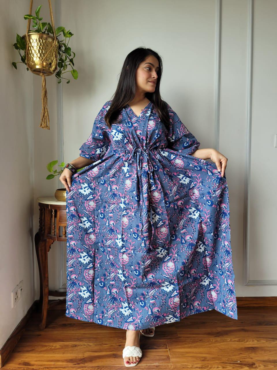 Exclusive New Added Hand Block printed KAFTAN 🔸️Authentic PRINT, with natural colours. 30