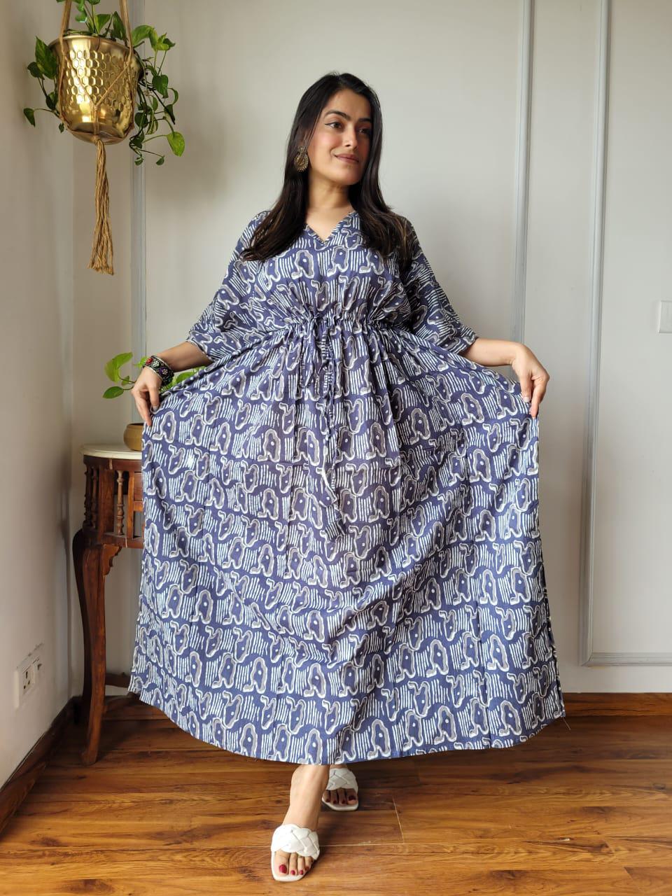 Exclusive New Added Hand Block printed KAFTAN 🔸️Authentic PRINT, with natural colours. 28