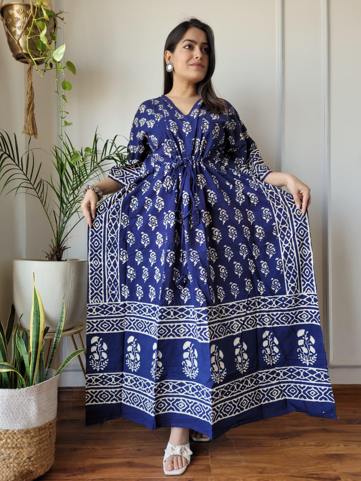 Exclusive New Added Hand Block printed KAFTAN 🔸️Authentic PRINT, with natural colours. 24