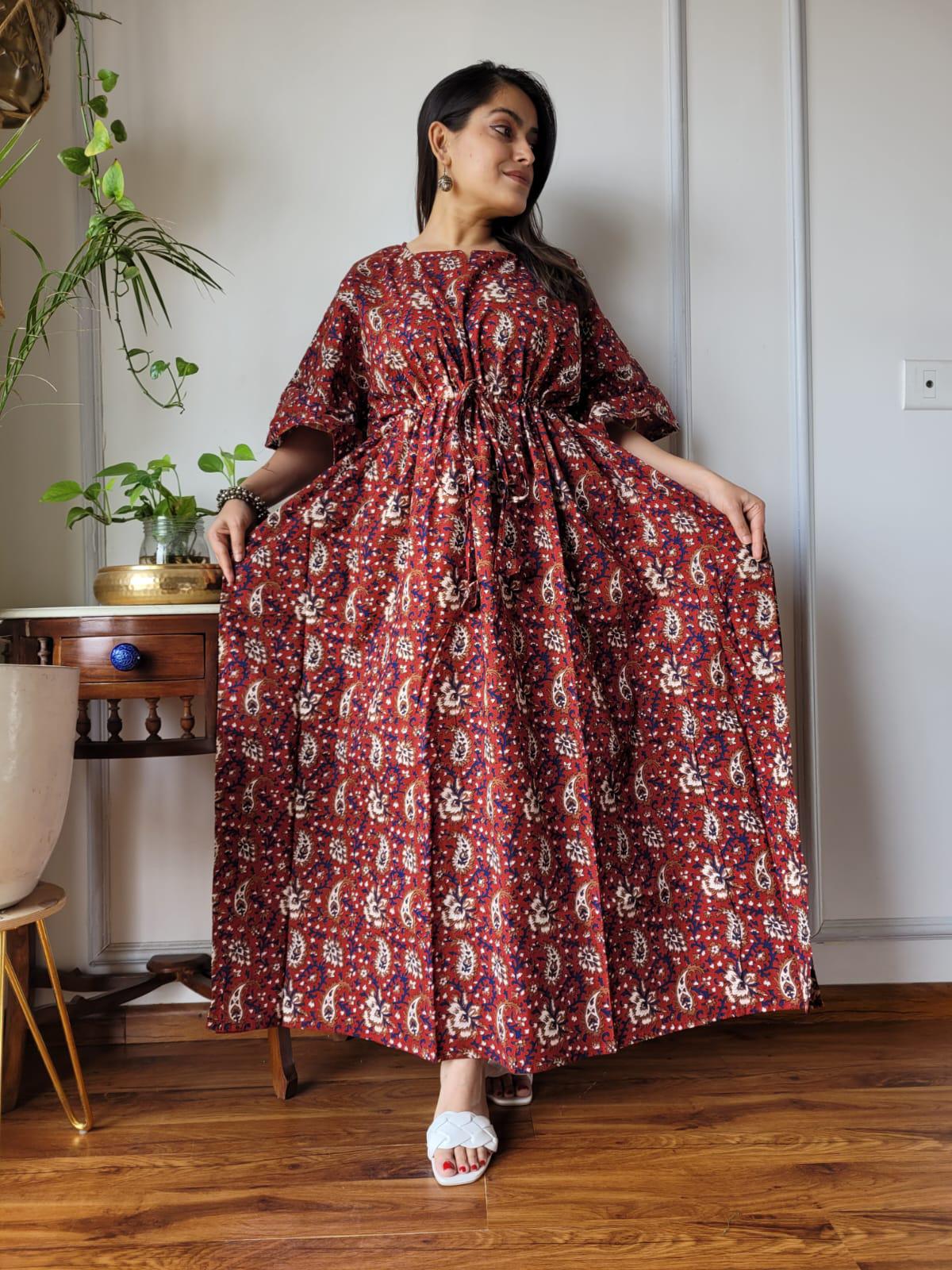 Exclusive New Added Hand Block printed KAFTAN 🔸️Authentic PRINT, with natural colours. 13