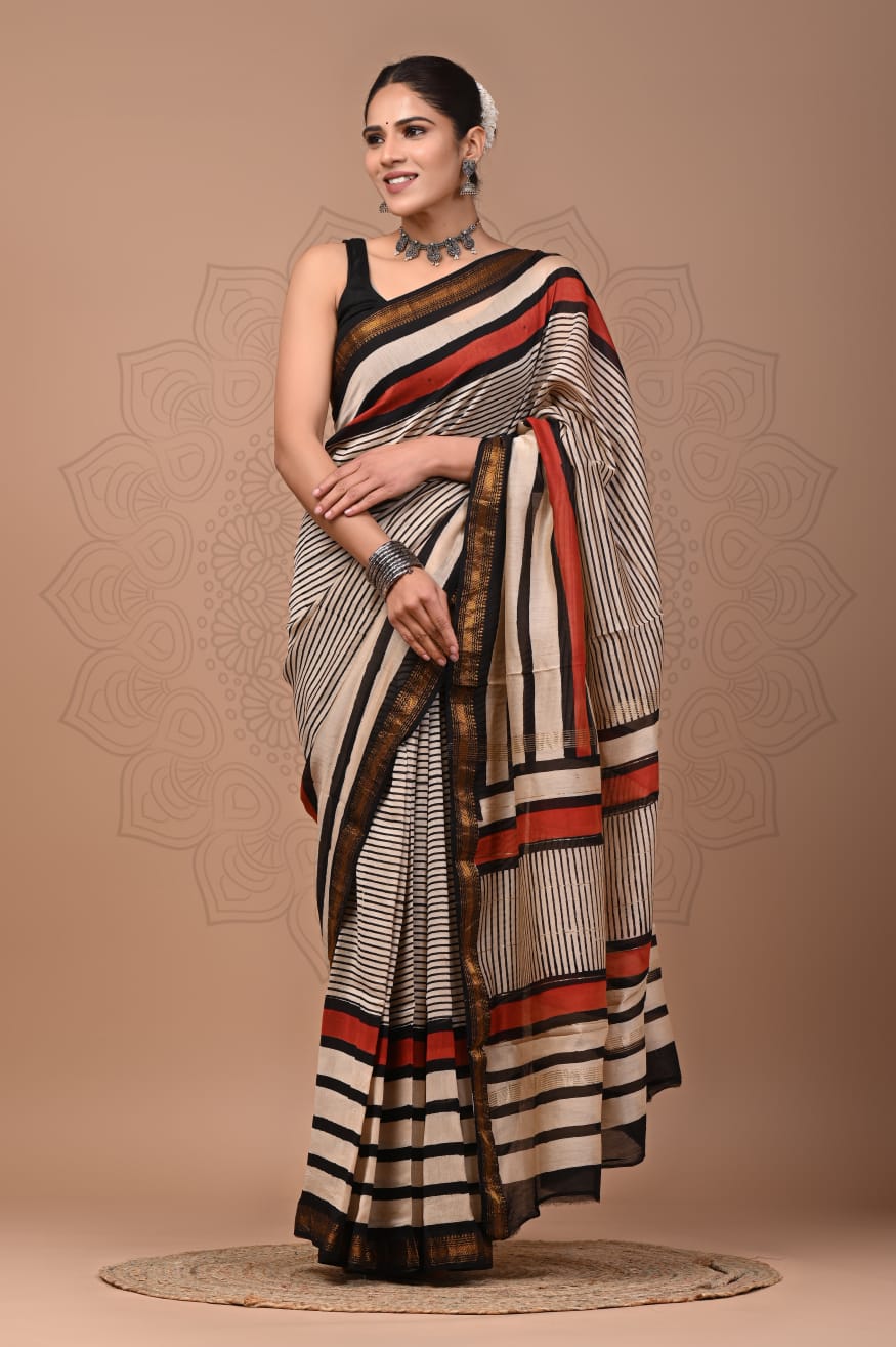 Premium Maheshwari Silk Saree (SWSRMAH75)