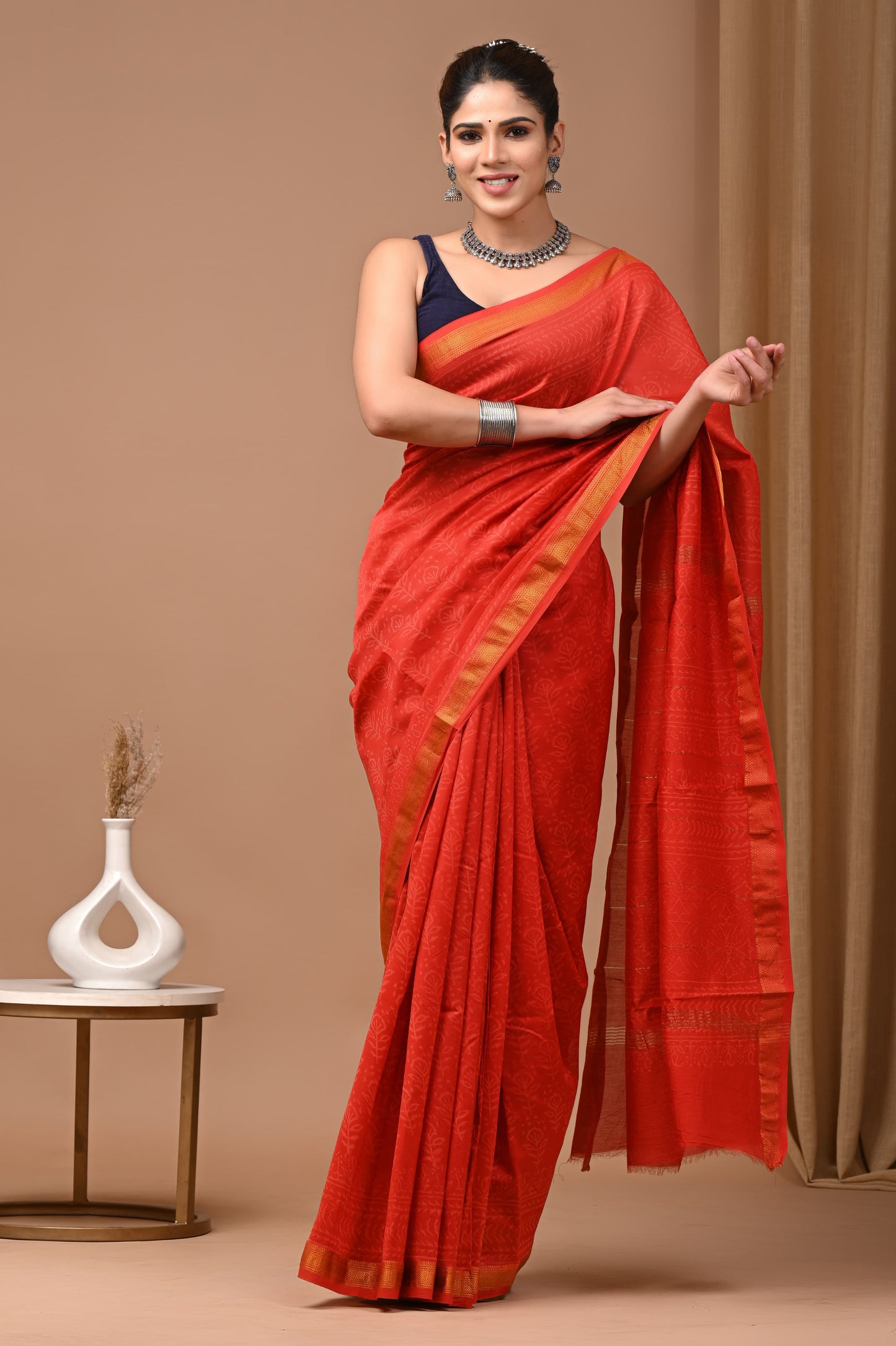 Premium Maheshwari Silk Saree (SWSRMAH71)