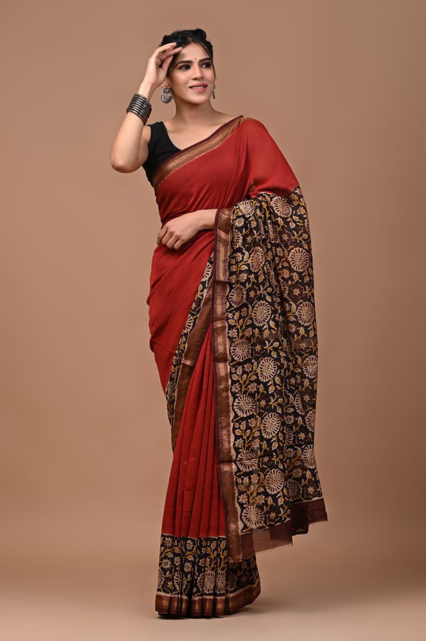 Premium Maheshwari Silk Saree (SWSRMAH20)