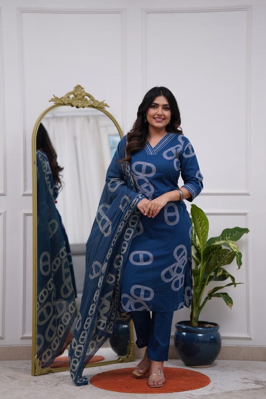 ๐ Beautiful Cottan Kurtis pent with Mulmal duptta ๐(WARED471)