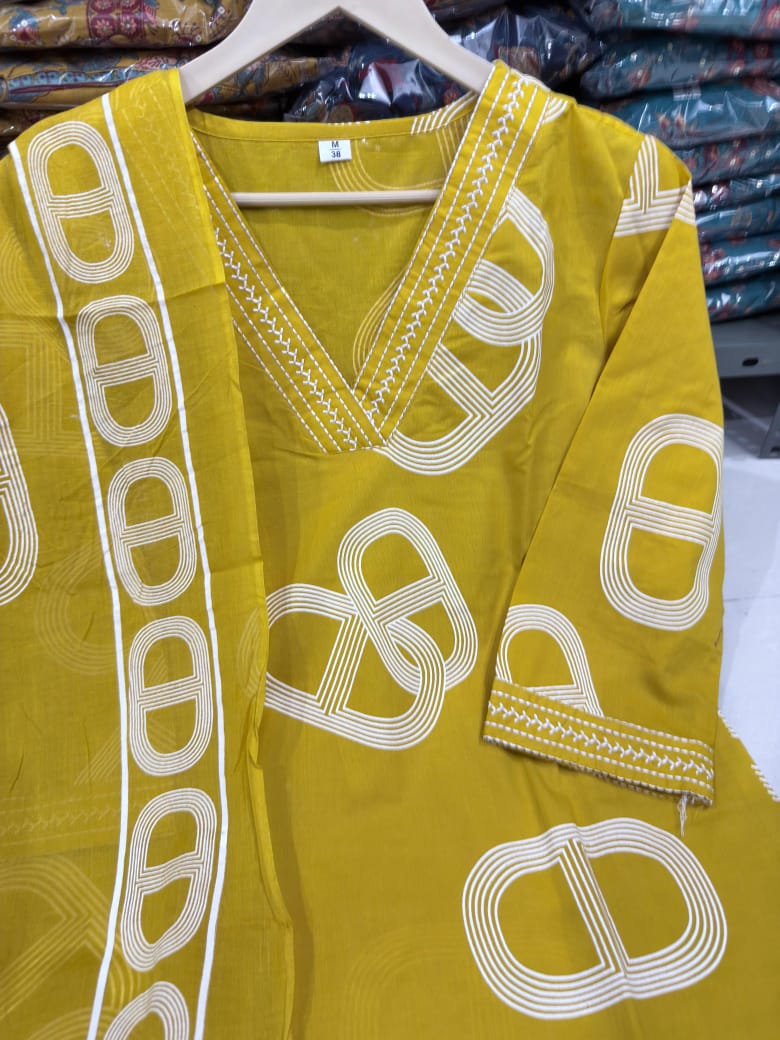 π Beautiful Cottan Kurtis pent with Mulmal duptta π(WARED470
