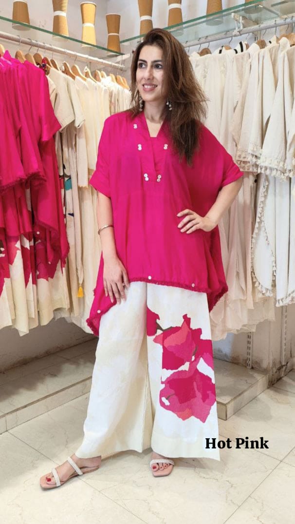 Launching Beautiful Heavy quality Chinon Fabric designer wear Baggy Style Khaftan with Crape Lining Full flowing pattern with Buttons full lace work on the side Edges (WACD177)