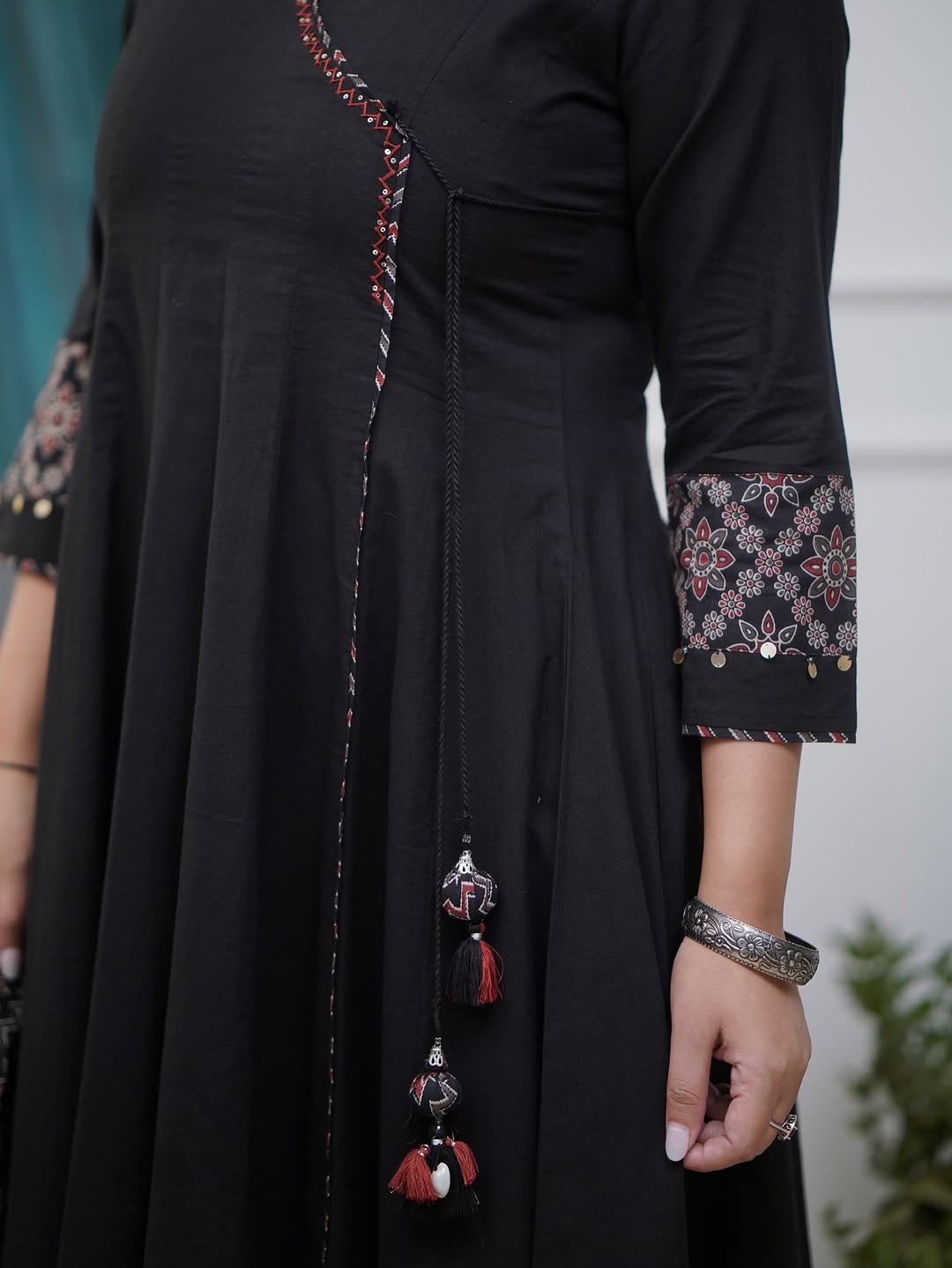 Ajrakh-Inspired Anarkali Set with Printed Dupatta (RD031)