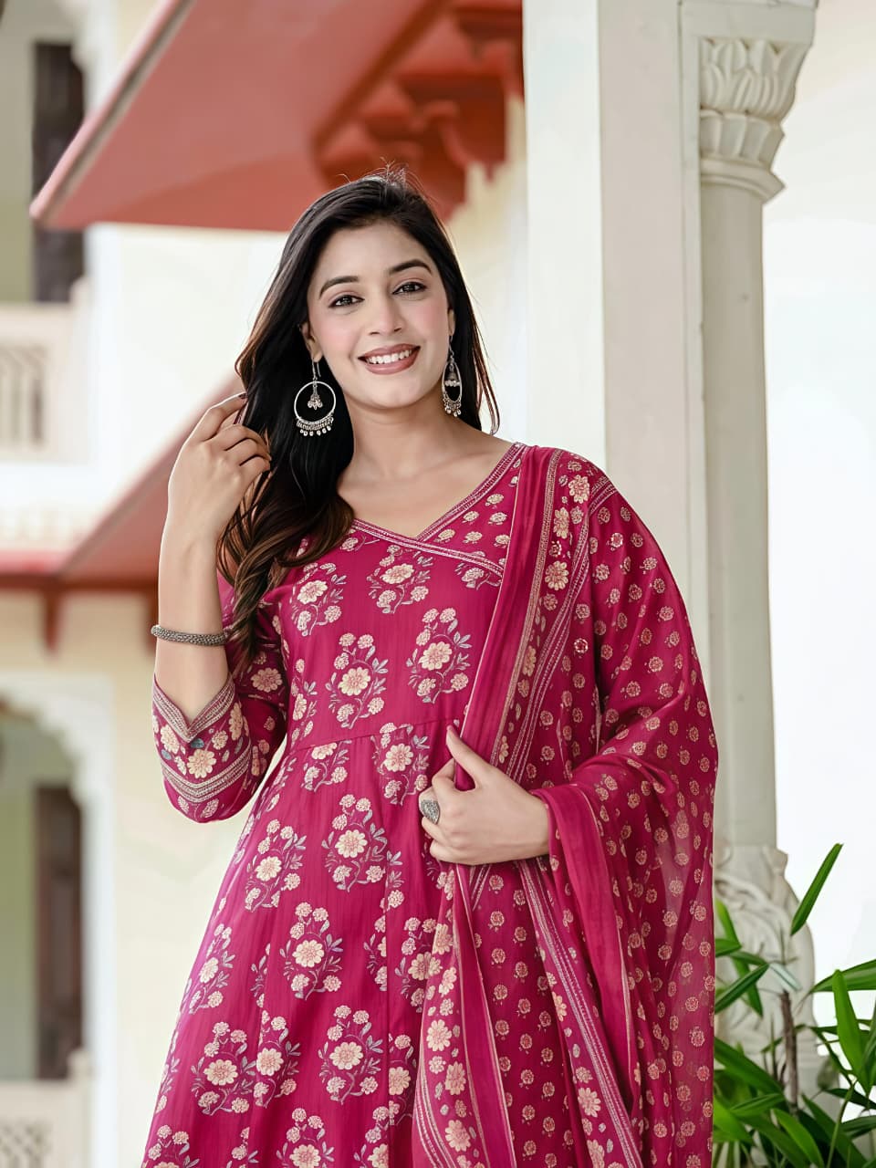 Women Ethnic Printed Kurta Set with Dupatta โ Festive & Wedding Wear(SWSK39)