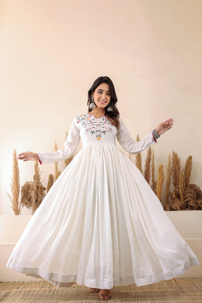 FESTIVAL SPECIAL CHINON GOWN WITH DUPATTA (WDN30)