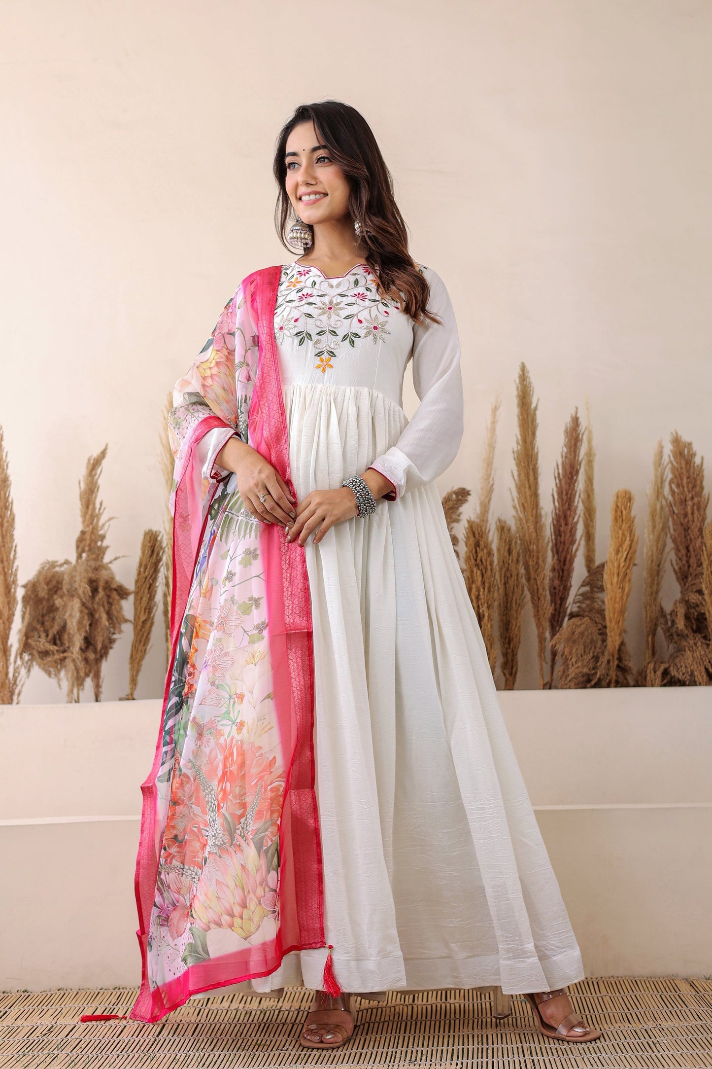 FESTIVAL SPECIAL CHINON GOWN WITH DUPATTA (WDN30)