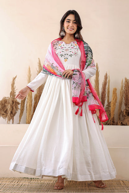 FESTIVAL SPECIAL CHINON GOWN WITH DUPATTA (WDN30)