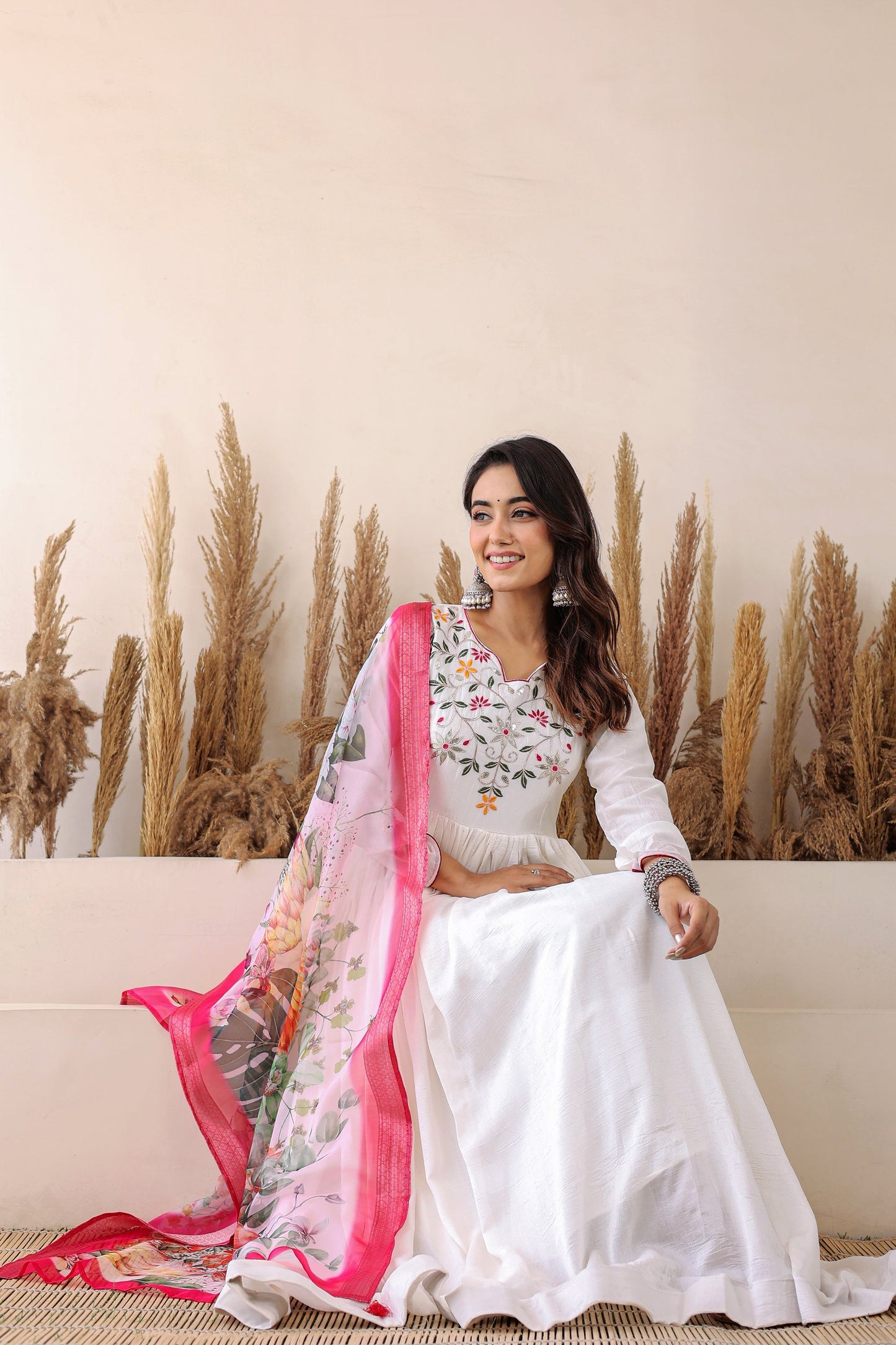 FESTIVAL SPECIAL CHINON GOWN WITH DUPATTA (WDN30)