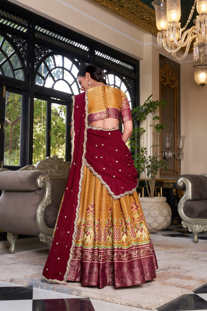 KANCHIPURAM PRINTED LEHENGA CHOLI WITH DUPATTA (WDN94) 02