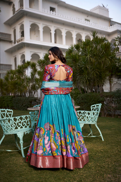 WEDDING SPECIAL DOLA SILK PRINTED LEHENGA CHOLI (WDN117)