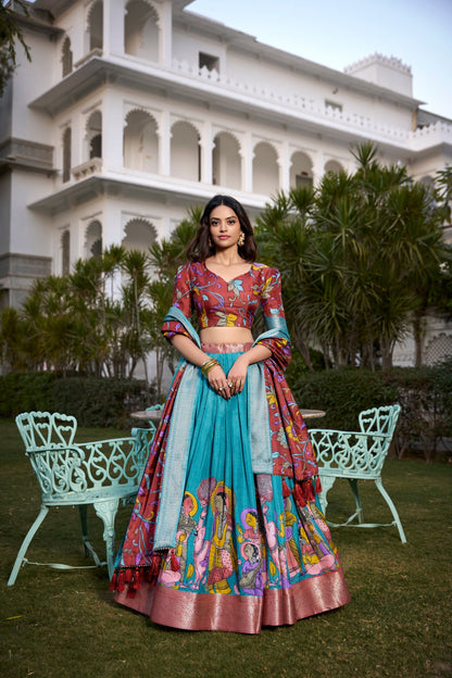 WEDDING SPECIAL DOLA SILK PRINTED LEHENGA CHOLI (WDN117)