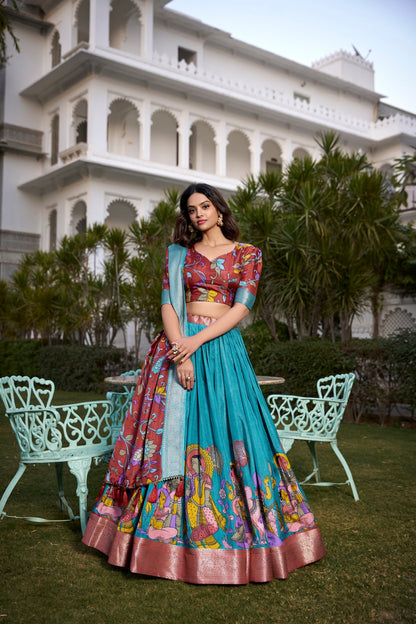 WEDDING SPECIAL DOLA SILK PRINTED LEHENGA CHOLI (WDN117)