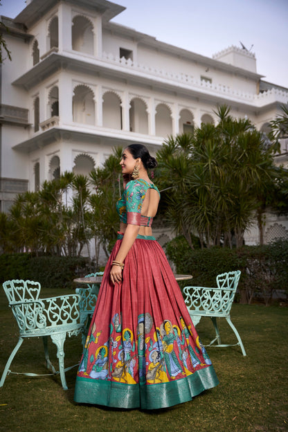WEDDING SPECIAL DOLA SILK PRINTED LEHENGA CHOLI (WDN117) 02