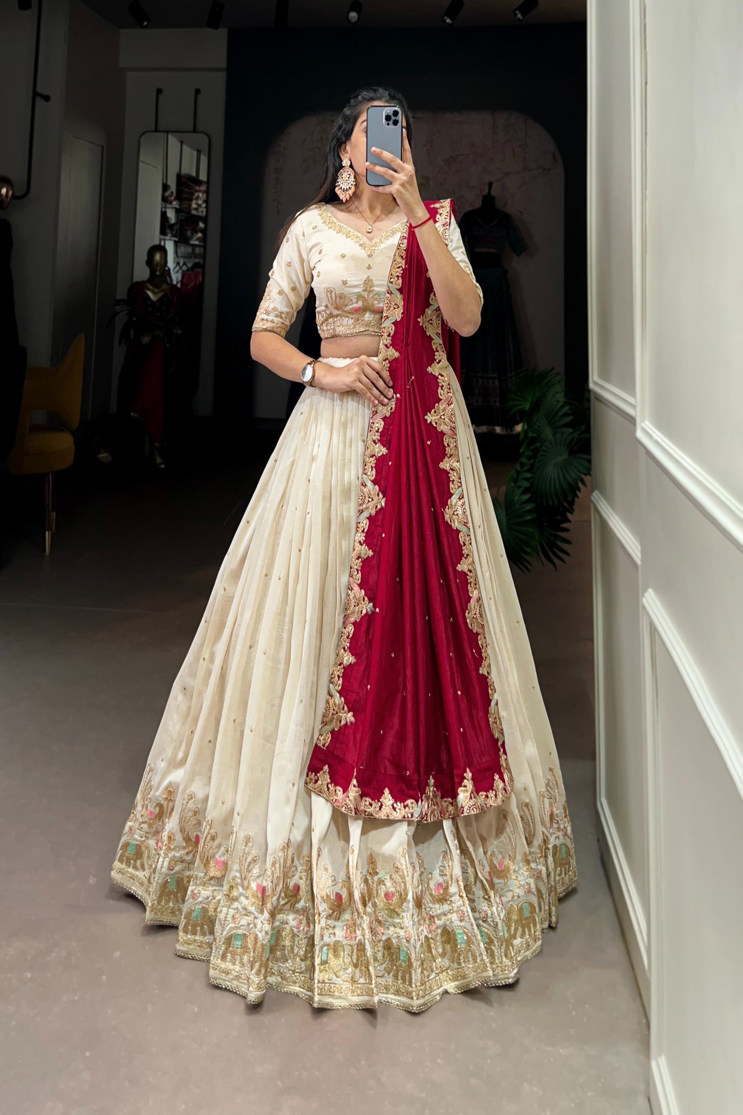 WEDDING SPECIAL VICHITRA SILK LEHENGA CHOLI (WDN112)