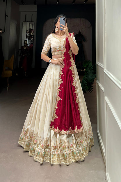 WEDDING SPECIAL VICHITRA SILK LEHENGA CHOLI (WDN112)