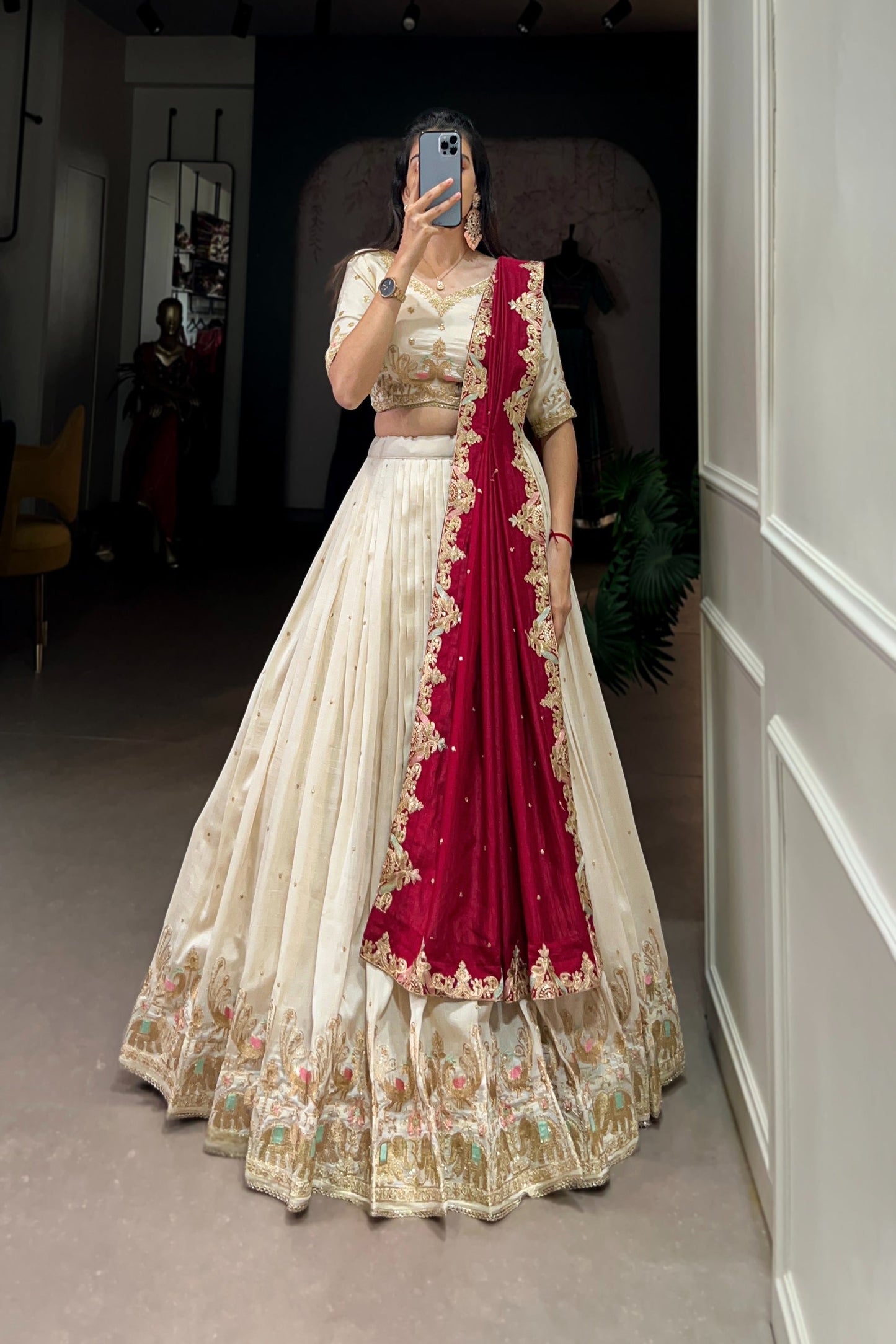 WEDDING SPECIAL VICHITRA SILK LEHENGA CHOLI (WDN112)