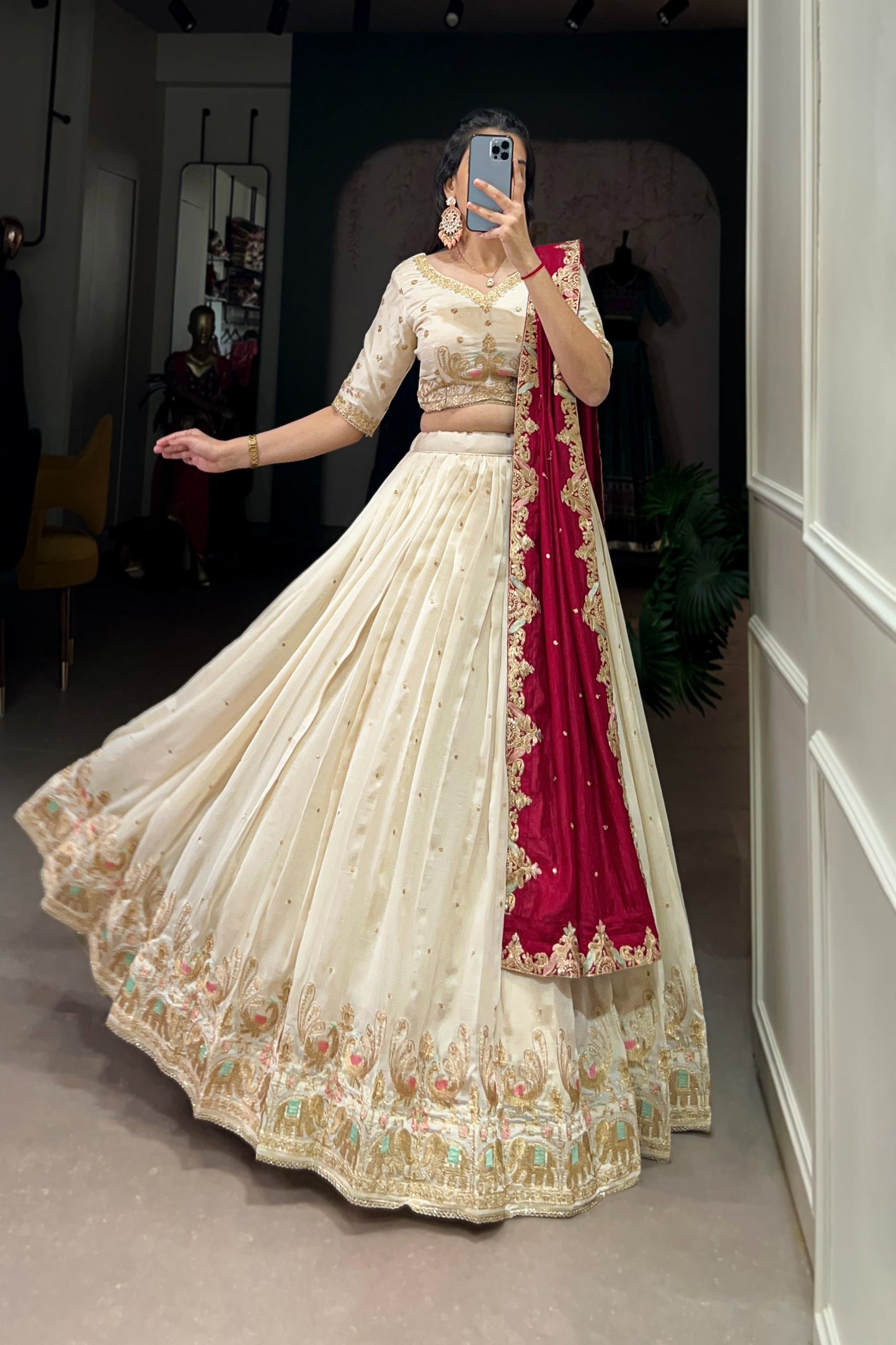 WEDDING SPECIAL VICHITRA SILK LEHENGA CHOLI (WDN112)