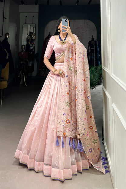 TILTON GOLD CRUSH THREAD EMBROIDERED LEHENGA CHOLI
