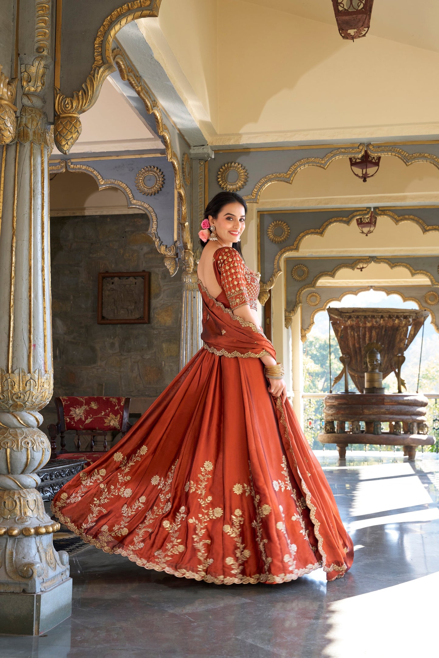 TILTON WEDDING SPECIAL RANGOLI SILK SEQUINS AND THREAD EMBROIDERED LEHENGA CHOLI WITH DUPATTA