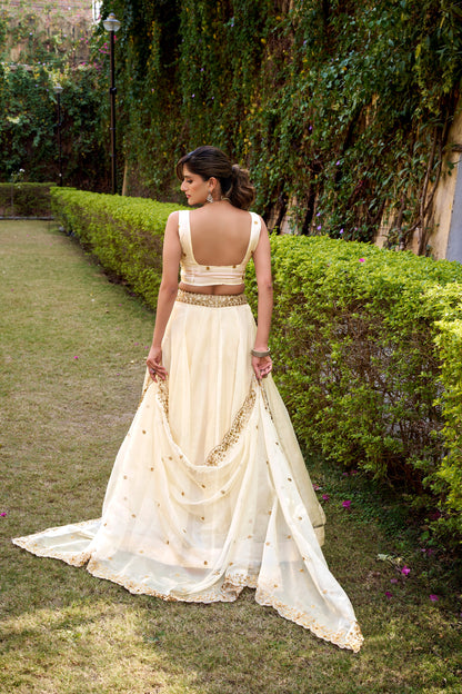 TILTON WEDDING SPECIAL CHANDA SILK SEQUINS AND THREAD EMBROIDERED LEHENGA CHOLI WITH DUPATTA