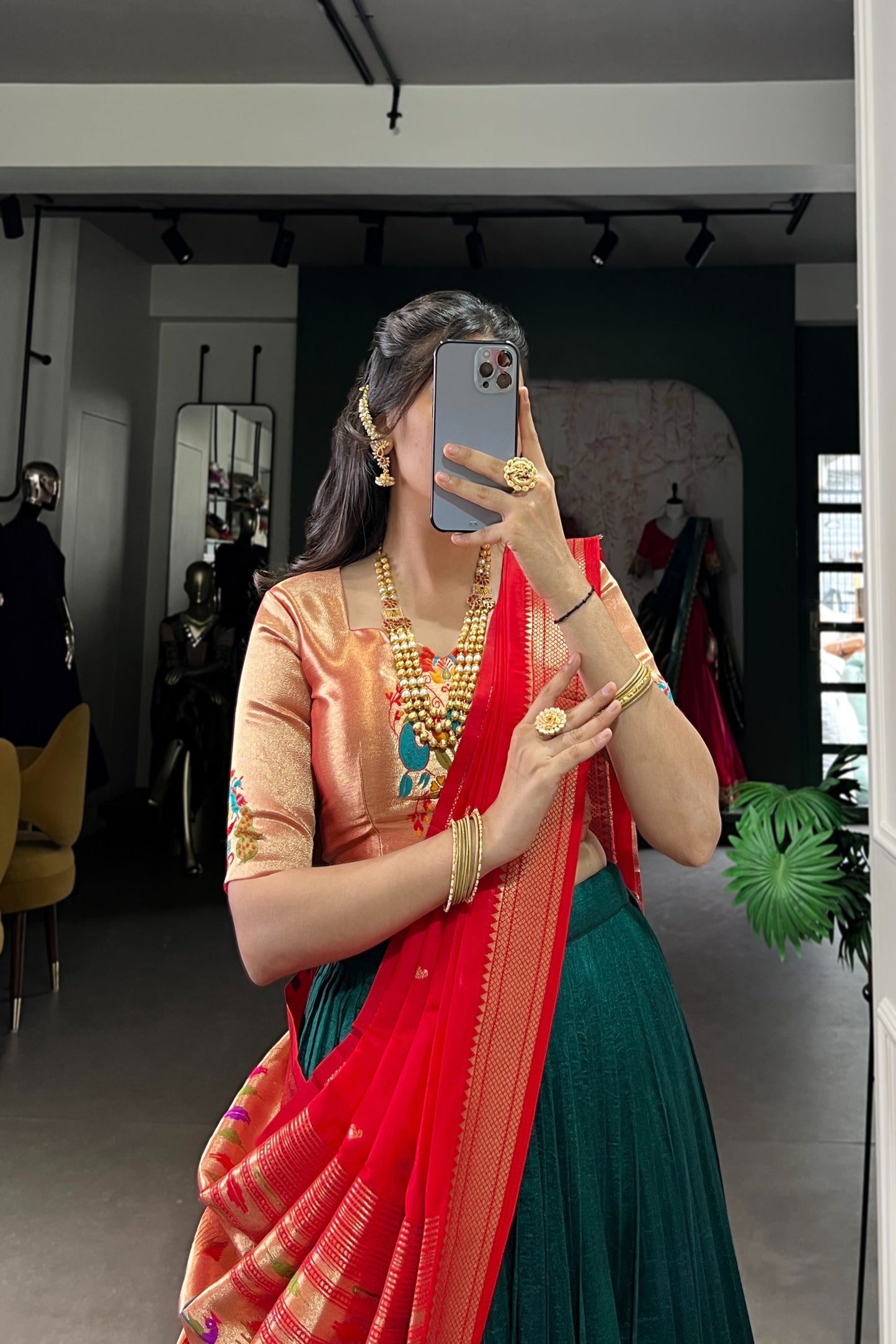 FESTIVAL SPECIAL VICHITRA SILK PAITHANI LEHENGA CHOLI WITH DUPATTA (WDN91) 01