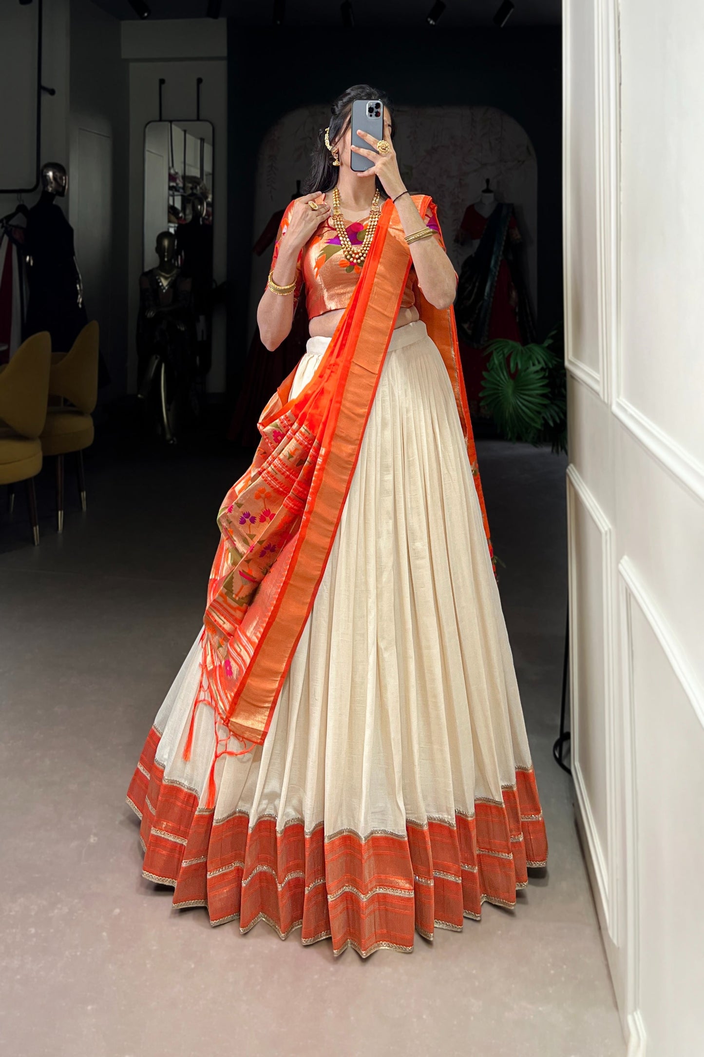 FESTIVAL SPECIAL VICHITRA SILK PAITHANI LEHENGA CHOLI WITH DUPATTA (WDN91)