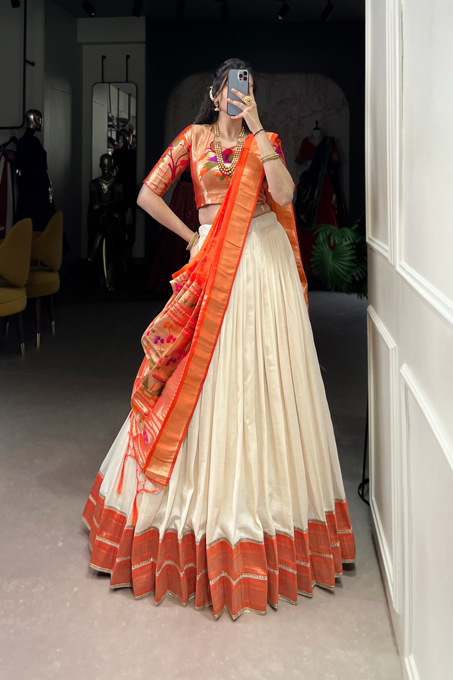 FESTIVAL SPECIAL VICHITRA SILK PAITHANI LEHENGA CHOLI WITH DUPATTA (WDN91)