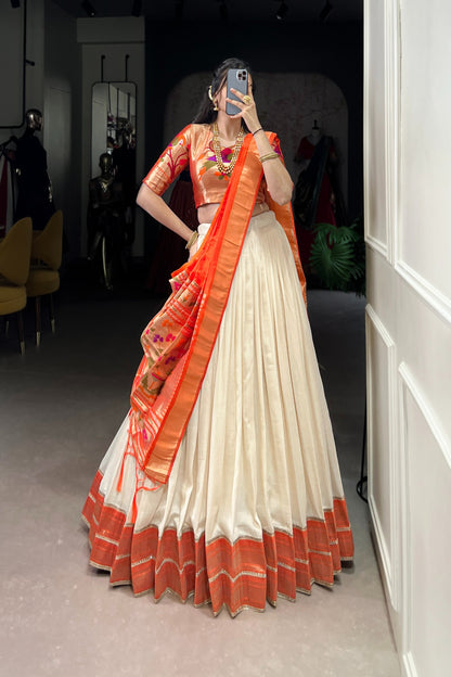 FESTIVAL SPECIAL VICHITRA SILK PAITHANI LEHENGA CHOLI WITH DUPATTA (WDN91)