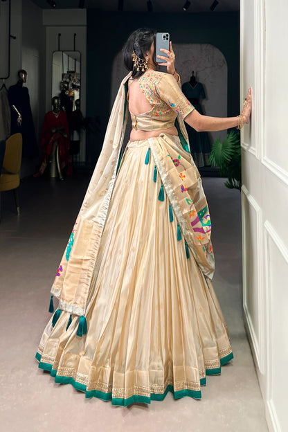 SHIMER PAITHANI ZARI WEAVING LEHENGA CHOLI WITH DUPATTA (WDN96) 01