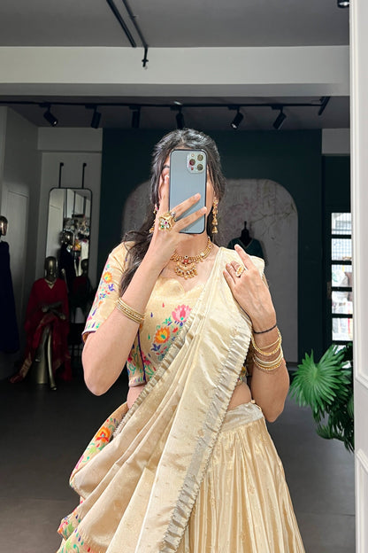 SHIMER PAITHANI ZARI WEAVING LEHENGA CHOLI WITH DUPATTA (WDN96) 02