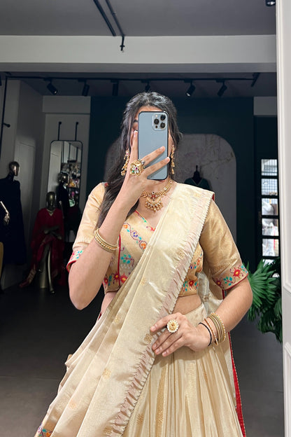 SHIMER PAITHANI ZARI WEAVING LEHENGA CHOLI WITH DUPATTA (WDN96)