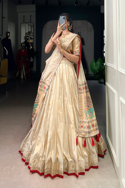 SHIMER PAITHANI ZARI WEAVING LEHENGA CHOLI WITH DUPATTA (WDN96)