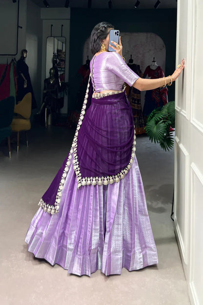 JEQUARD SILK LEHENGA CHOLI WITH DUPATTA(WD66)