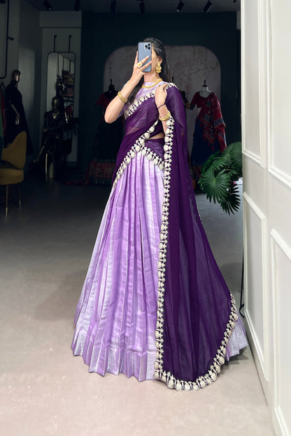 JEQUARD SILK LEHENGA CHOLI WITH DUPATTA (WDN123)