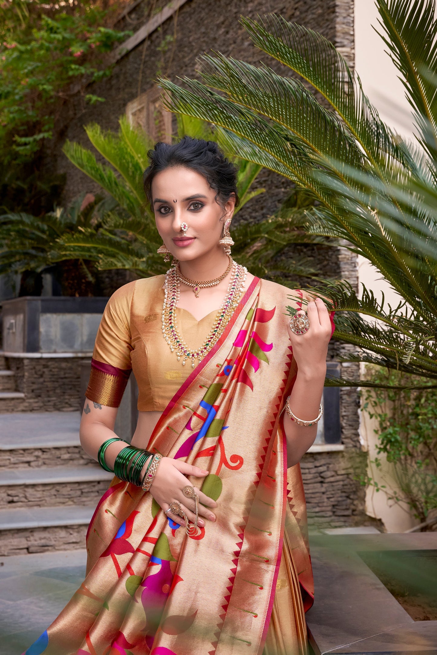 JEQUARD SILK PAITHANI LEHENGA CHOLI WITH DUPATTA (WDN82) 02