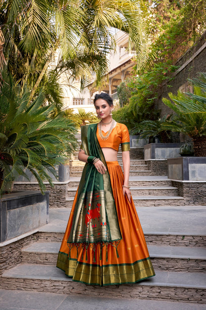JEQUARD SILK PAITHANI LEHENGA CHOLI WITH DUPATTA (WDN82)