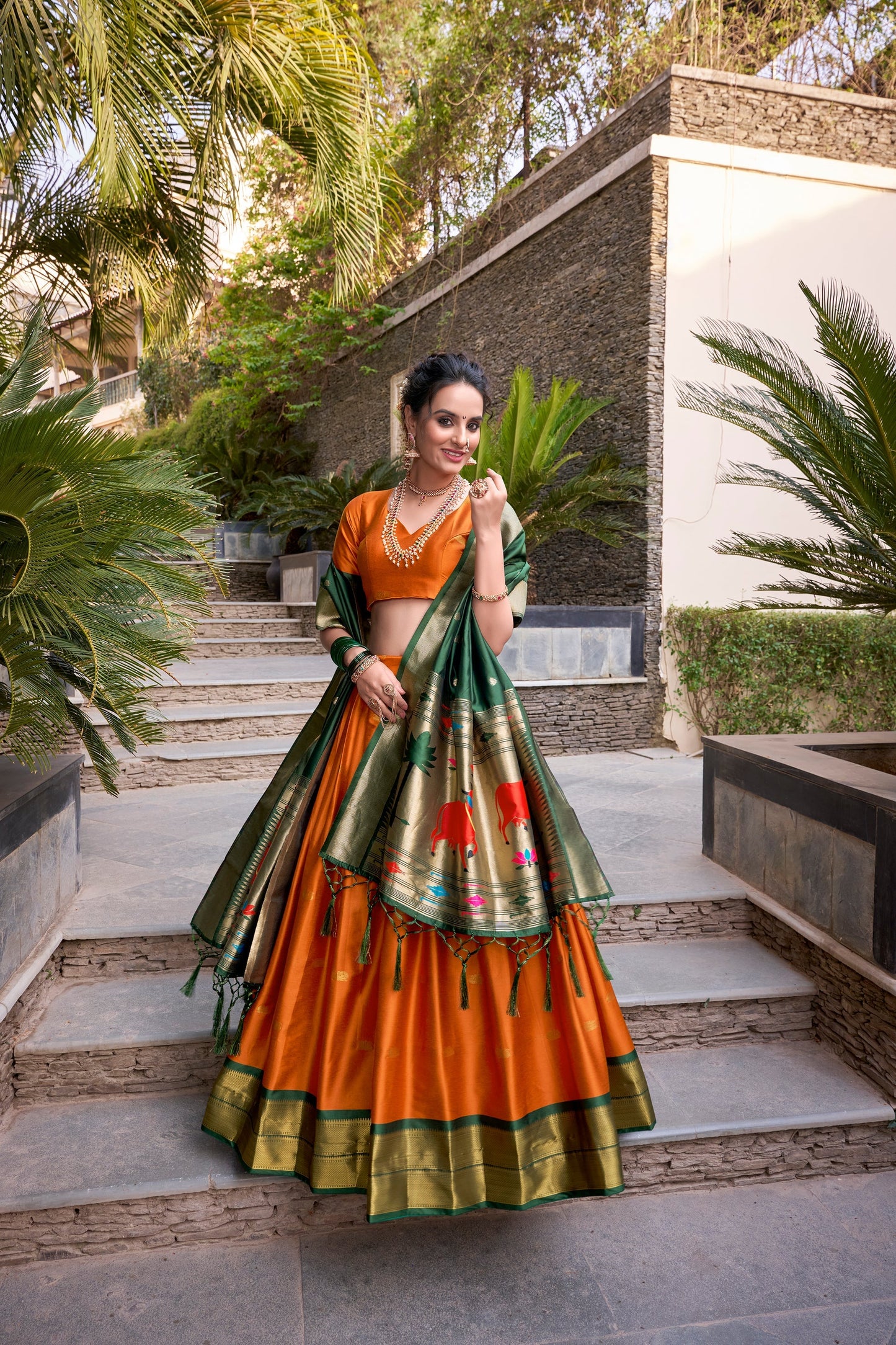 JEQUARD SILK PAITHANI LEHENGA CHOLI WITH DUPATTA (WDN82)