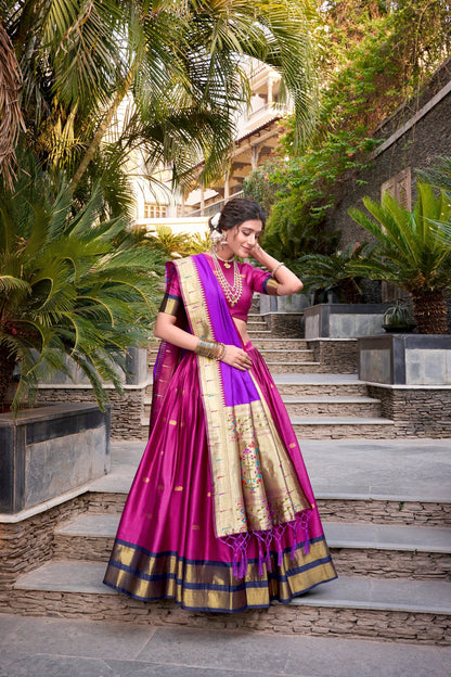 JEQUARD SILK PAITHANI LEHENGA CHOLI WITH DUPATTA (WDN82) 03