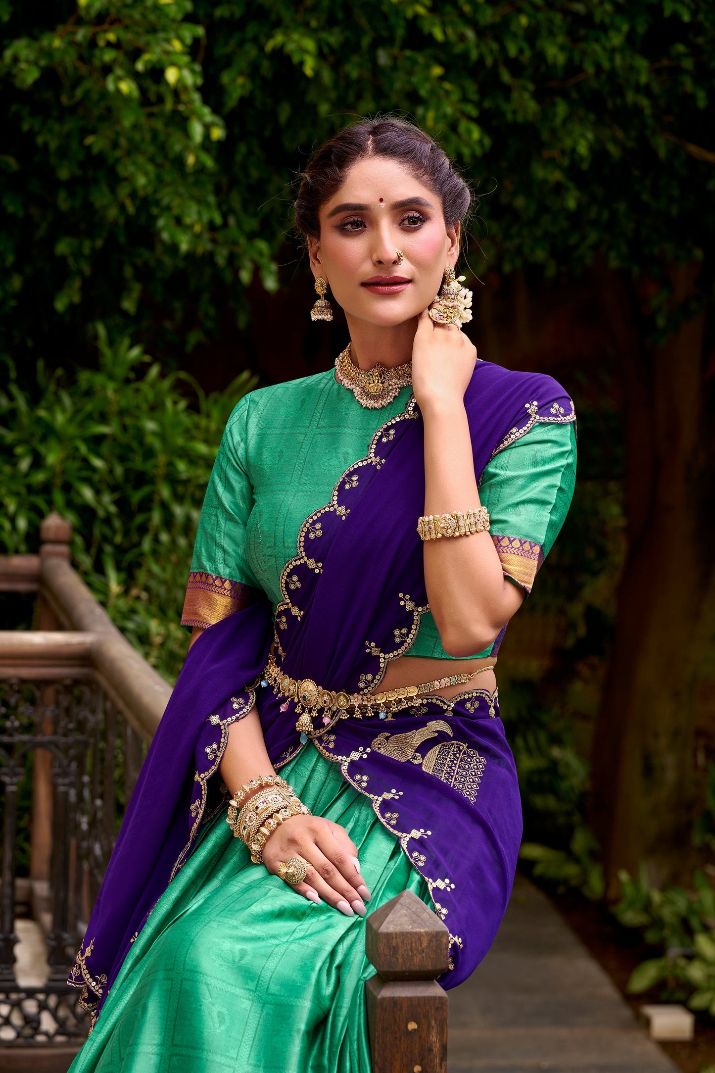 TILTON PONGAL SPECIAL POLY COTTON ZARI WEAVING WORKED LEHENGA CHOLI