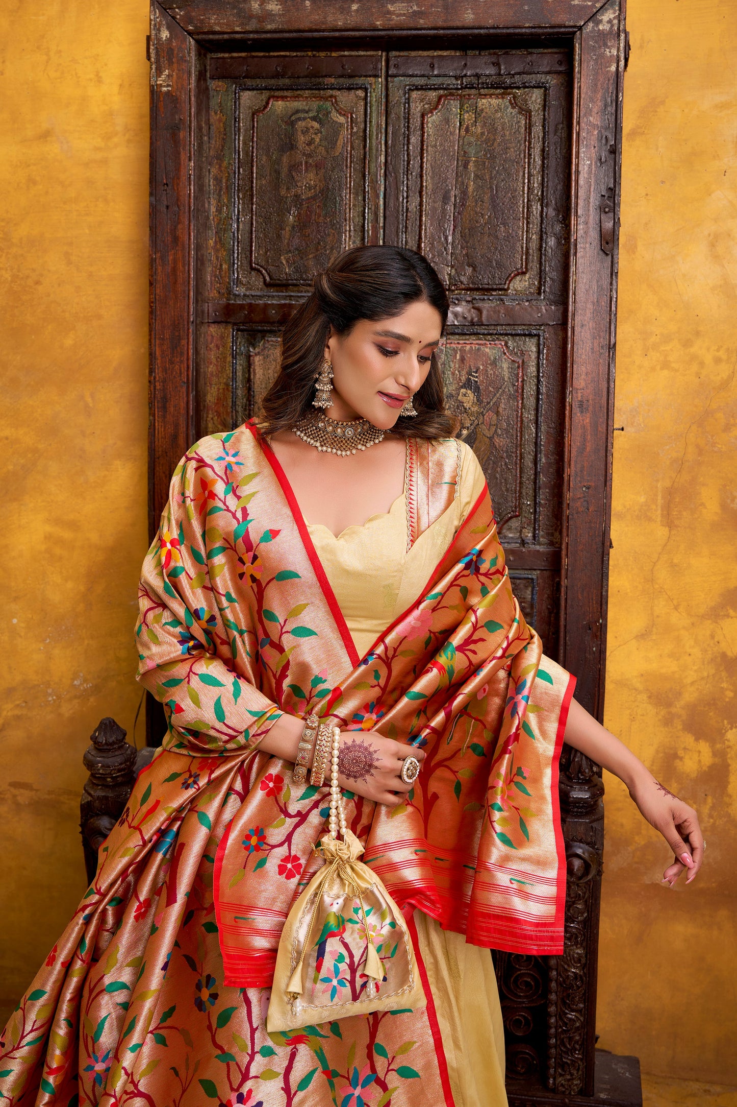 TILTON WEDDING SPECIAL SILK PAITHANI ZARI WEAVING LEHENGA CHOLI WITH DUPATTA