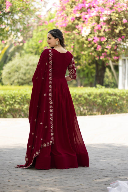 SHIMMER VICHITRA SEQUENCE EMBROIDERED GOWN WITH DUPATTA (WDN39)