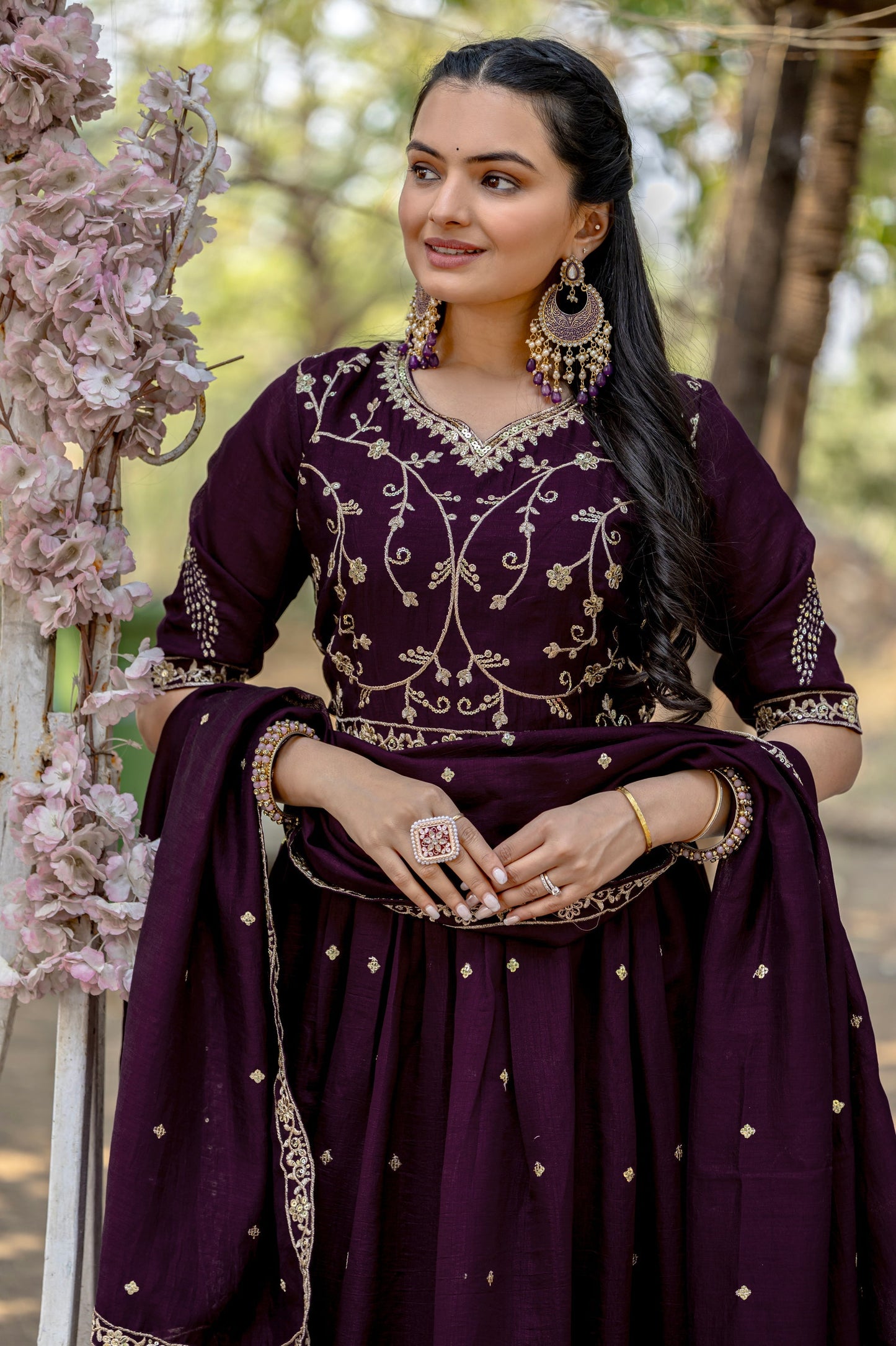 SHIMMER VICHITRA RICH SEQUANCE GOWN WITH DUPATTA (WDN47)