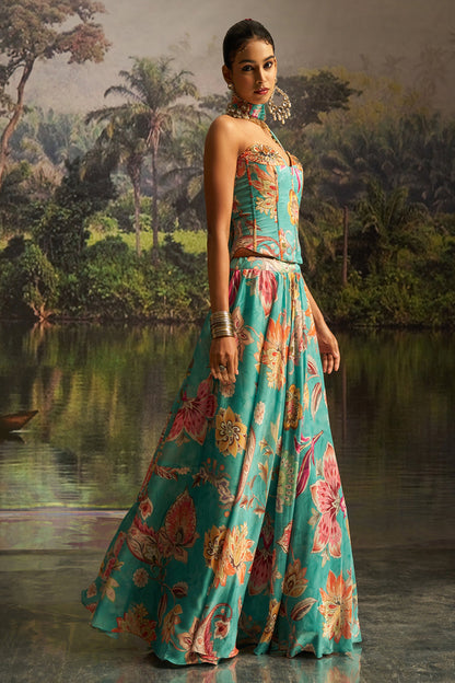 TILTON WEDDING SPECIAL GEORGETTE HANDWORK LEHENGA CHOLI WITH DUPATTA